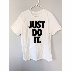 Nike 100% Cotton White Graphic Short Sleeve Tshirt Men's Size XL